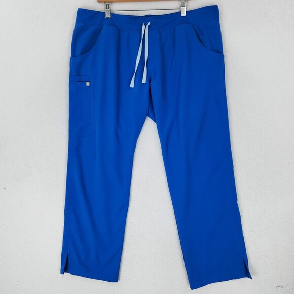FIGS Scrub Pants Womens XXL Blue Kade Technical Collection Cargo Pockets Medical - Picture 1 of 10